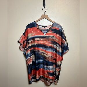 Lafayette 148 Multicolor 100%‎ Silk Tunic Top
